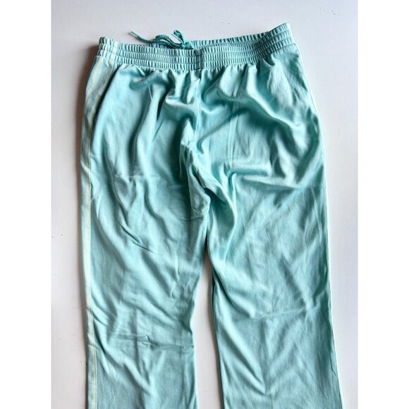 ADIDAS Y2K Turquoise Nylon Side Stripe Bootcut Track Pants, Size L - Picture 4 of 13